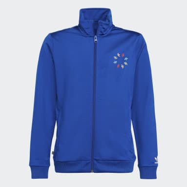 Deti Originals modrá Tepláková bunda Adicolor