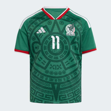 Mexico 26 Home Gimenez Kids Jersey