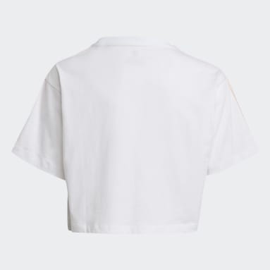 Camiseta Corta Logo Marmóreo Estampado Blanco Niña Originals