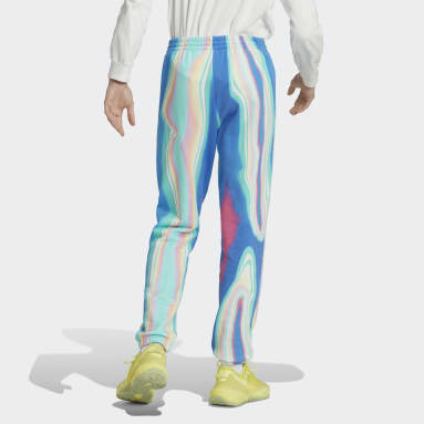 Hyperreal Allover Print Sweat Pants Niebieski