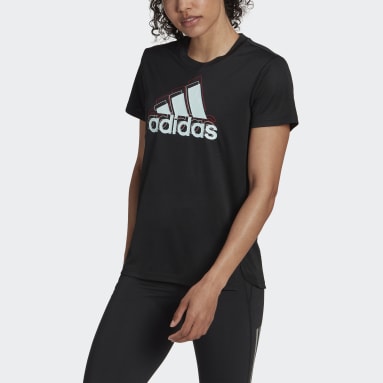 Playera 3 Franjas Sport Brand Love Negro Mujer Running