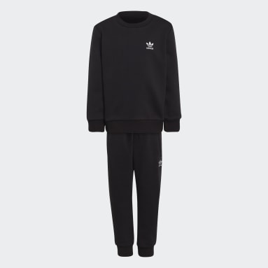 키즈 originals Black 아디컬러 크루 세트