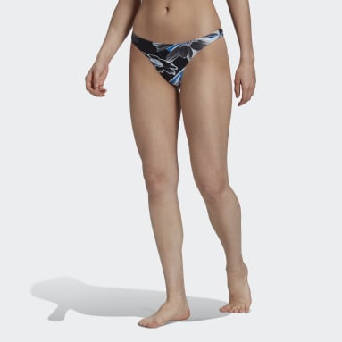 Women Swimming Black Positivisea Graphic Hero Bikini Bottoms