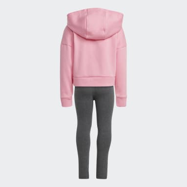 Fato de Treino com Capuz em Fleece Rosa Raparigas Sportswear