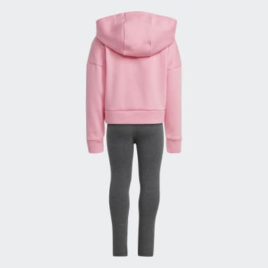 Children 4-8 Years Sportswear Pink Hooded Fleece Track Suit