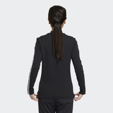 Women Golf Black 에어로레디 3S 모크넥 긴팔 셔츠