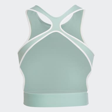Women adidas by Stella McCartney Green adidas by Stella McCartney TruePace Running Crop Top