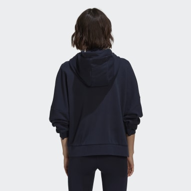 Felpa con cappuccio Real Madrid Blu Donna Calcio