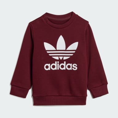 Conjunto sudadera cuello redondo y pantalón Burgundy Niño Originals