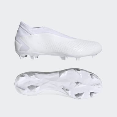 Soccer White Predator Accuracy.3 Laceless Firm Ground Soccer Cleats