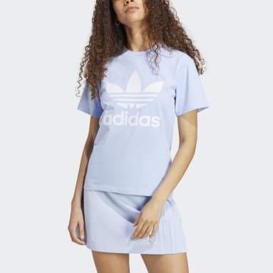 Playera Adicolor Classics Trifolio Azul Mujer Originals