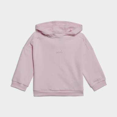 Girls Sportswear Pink Hooded Fleece Track Suit