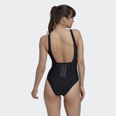 Frauen Sportswear Iconisea 3-Streifen Badeanzug Schwarz