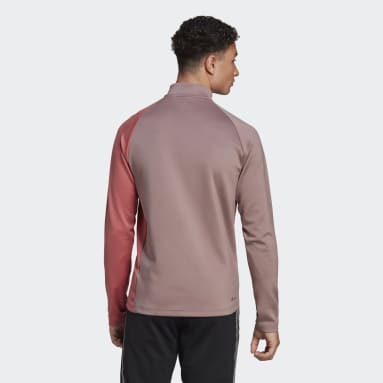 Camiseta manga larga Training 1/4-Zip Colourblock Violeta Hombre Gimnasio Y Entrenamiento
