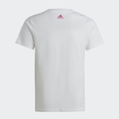 Camiseta Essentials Logo Linear Algodón Ajuste Ceñido Blanco Niña Sportswear
