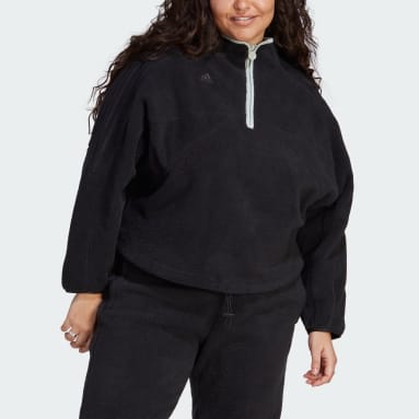 Women's Sportswear Black Tiro Half-Zip Fleece Sweatshirt (Plus Size)