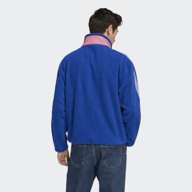 Men Football Blue Juventus Lifestyler Fleece Jacket