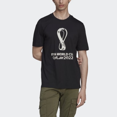 Camiseta Estampada Copa Mundial de la FIFA 2022™ Negro Hombre Fútbol