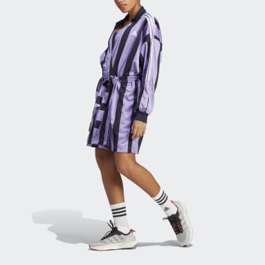 Women Sportswear Purple Jacquard Jersey Dress