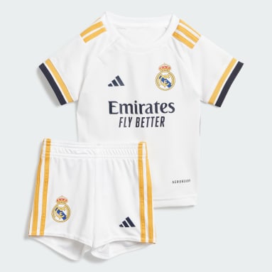 Divisa Home Infant 23/24 Real Madrid Bianco Bambini Calcio