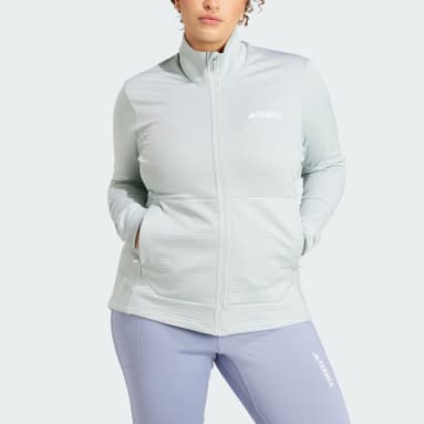 Women TERREX Grey Terrex Multi Light Fleece Full-Zip Jacket (Plus Size)