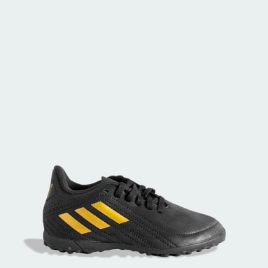 Botines de Fútbol Deportivo Pasto Sintético Negro Niño Fútbol
