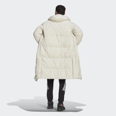 Big Baffle Down Coat Pomarańczowy