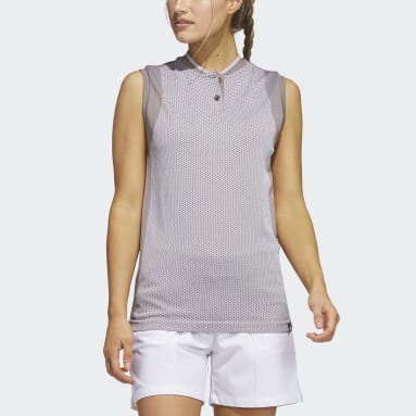 Women Golf Brown 얼티밋365 투어 슬리브리스 폴로 셔츠