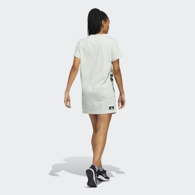 Vestido Remera Animal Hybrid Estampado Verde Mujer Sportswear
