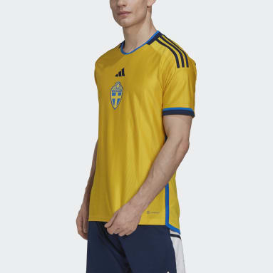 Camiseta Uniforme Titular Suecia 22 Amarillo Hombre Fútbol
