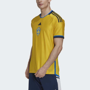 Jersey Uniforme de Local Suecia 22 Amarillo Hombre Fútbol