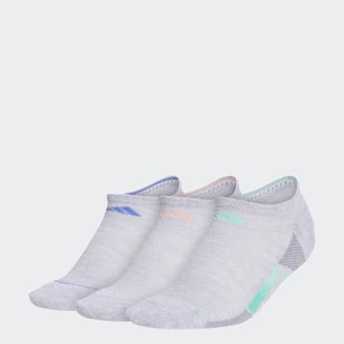 Women's Training Grey Superlite Stripe No-Show Socks 3 Pairs