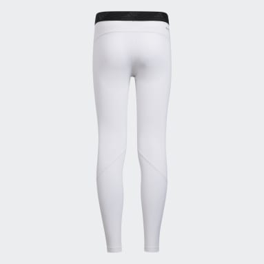 Youth Yoga White Techfit Tights