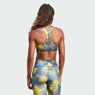 Sujetador adidas by Stella McCartney TruePurpose Power Impact Medium-Support Printed Training Verde Mujer adidas by Stella McCartney