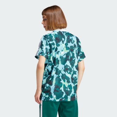 Women Originals Green Allover Print Short Sleeve Jersey
