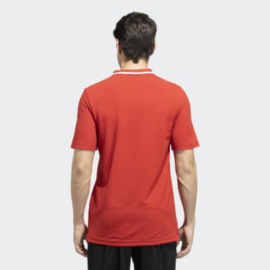 Men Training Red PIQUE POLO TEE