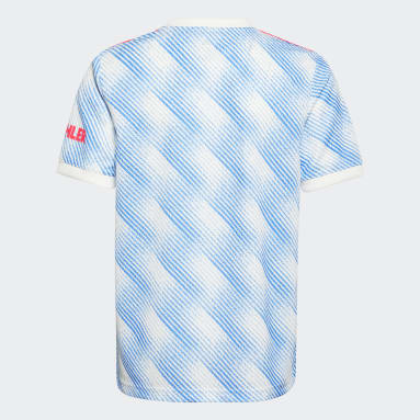 Camiseta Uniforme de Visitante Manchester United 21/22 Blanco Niño Fútbol