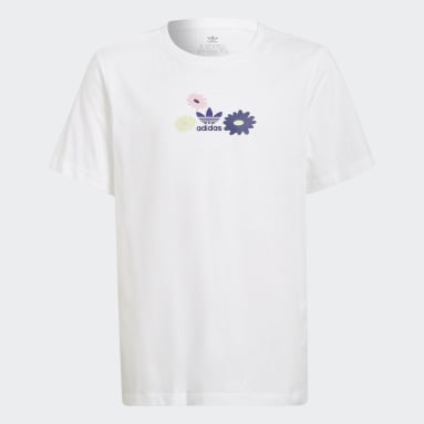 T-shirt Flower Branco Raparigas Originals