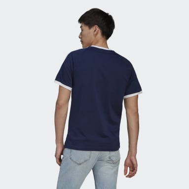 Männer Originals adicolor Classics 3-Streifen T-Shirt Blau