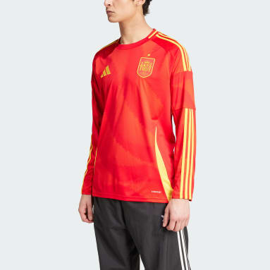 Camiseta manga larga primera equipación España 24 Rojo Hombre Fútbol