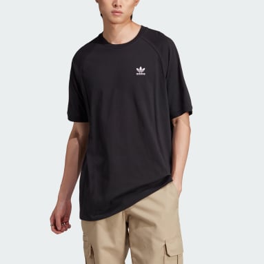 Men Originals Black Essentials+ Trefoil Tee