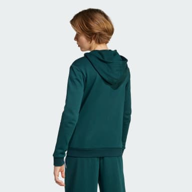 Sudadera con capucha de temporada Essentials con cierre frontal y tipografía universitaria para niños