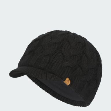 Women's Skiing Black Crystal Brimmer Hat