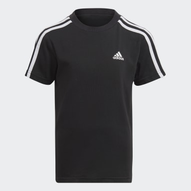 T-shirt de Algodão 3-Stripes Essentials Preto Criança Sportswear