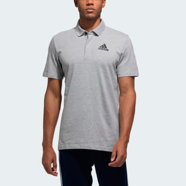 Men Training Grey SINGLE JERSEY POLO SHIRT