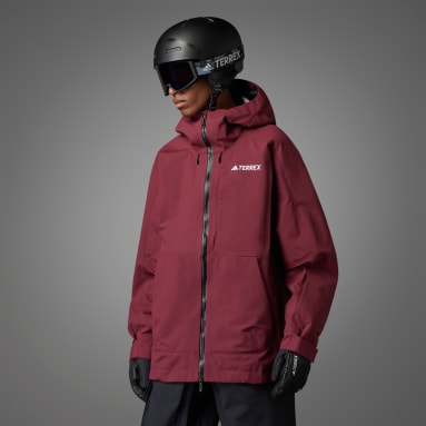 Chaqueta Terrex Techrock 3-Layer Post Consumer Nylon RAIN.RDY Burgundy Hombre TERREX