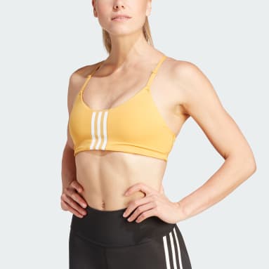 Women's Yoga Yellow adidas Aeroimpact Training Light-Support Bra