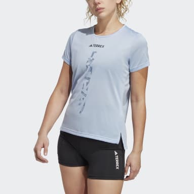 Women TERREX Blue Terrex Agravic Trail Running T-Shirt