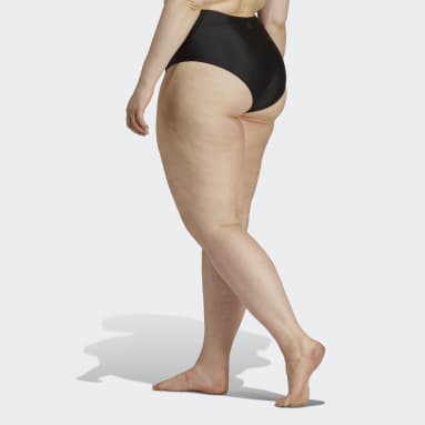Frauen Schwimmen High-Waist Bikinihose – Große Größen Schwarz