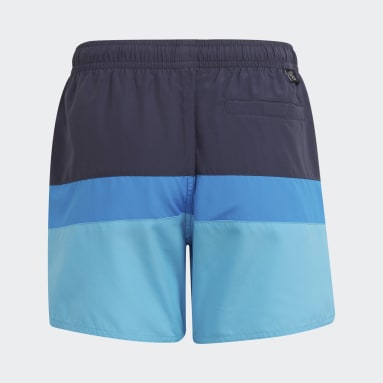 Shorts de Baño Colorblock Azul Niño Natación